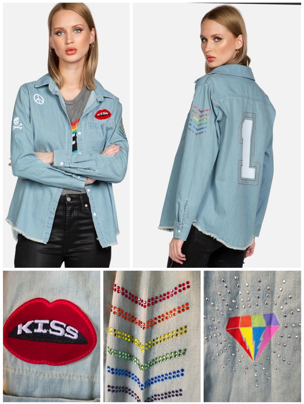 Lauren Moshi #1 Elemenrlts sloane button- Up shirt